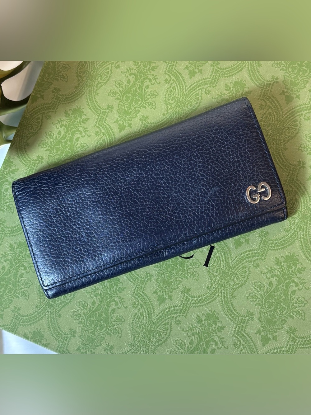 Gucci Navy Bifold Wallet